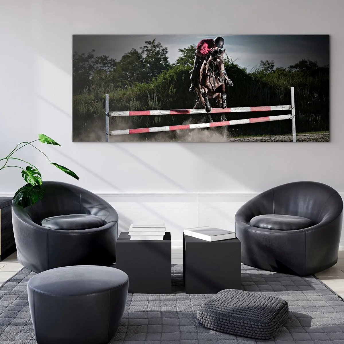 Quadro em vidro - Juntos pela vitória - 90x30 cm