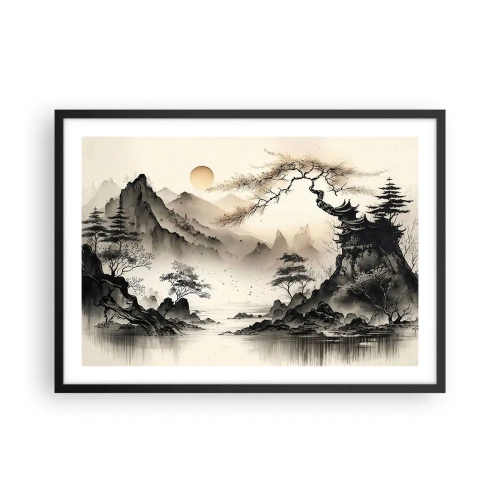 Pôster com moldura preta - O charme único do Oriente - 70x50 cm