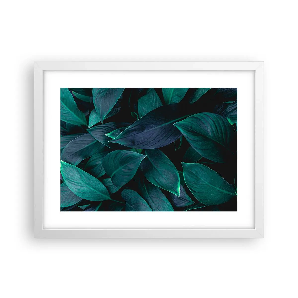 Pôster em moldura branca - Verde em si - 40x30 cm