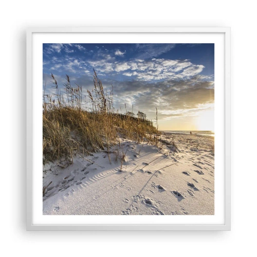 Pôster em moldura branca - Um convite para um passeio - 60x60 cm