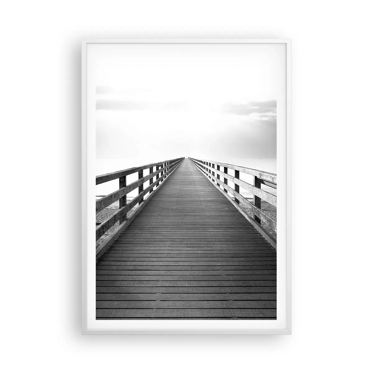 Pôster em moldura branca - Para longe... - 70x100 cm