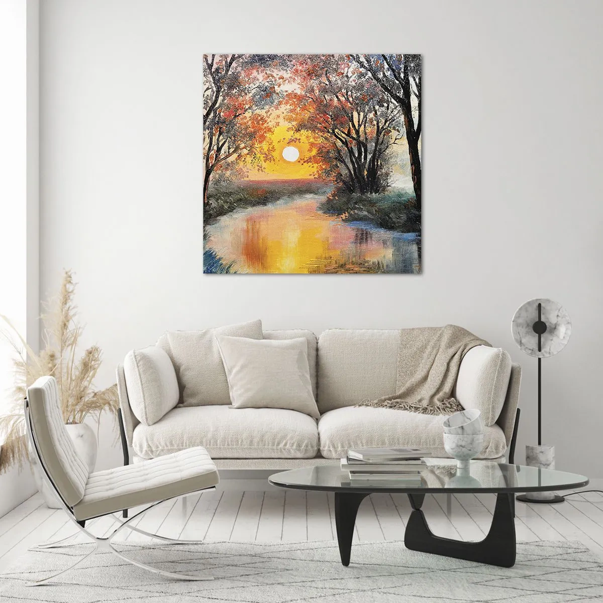 Quadro em vidro - Vibrações de outono - 30x30 cm