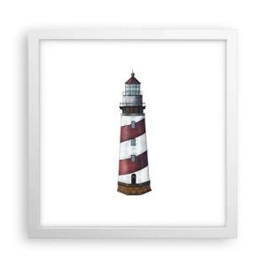 Pôster em moldura branca - Sempre em guarda - 30x30 cm