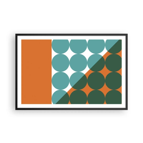 Pôster com moldura preta - Para cima e na diagonal - 91x61 cm