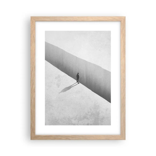 Pôster com moldura de carvalho claro - Um objetivo claro - 30x40 cm