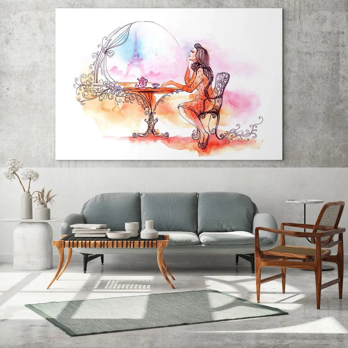 Quadro em vidro - Elegância parisiense - 100x70 cm