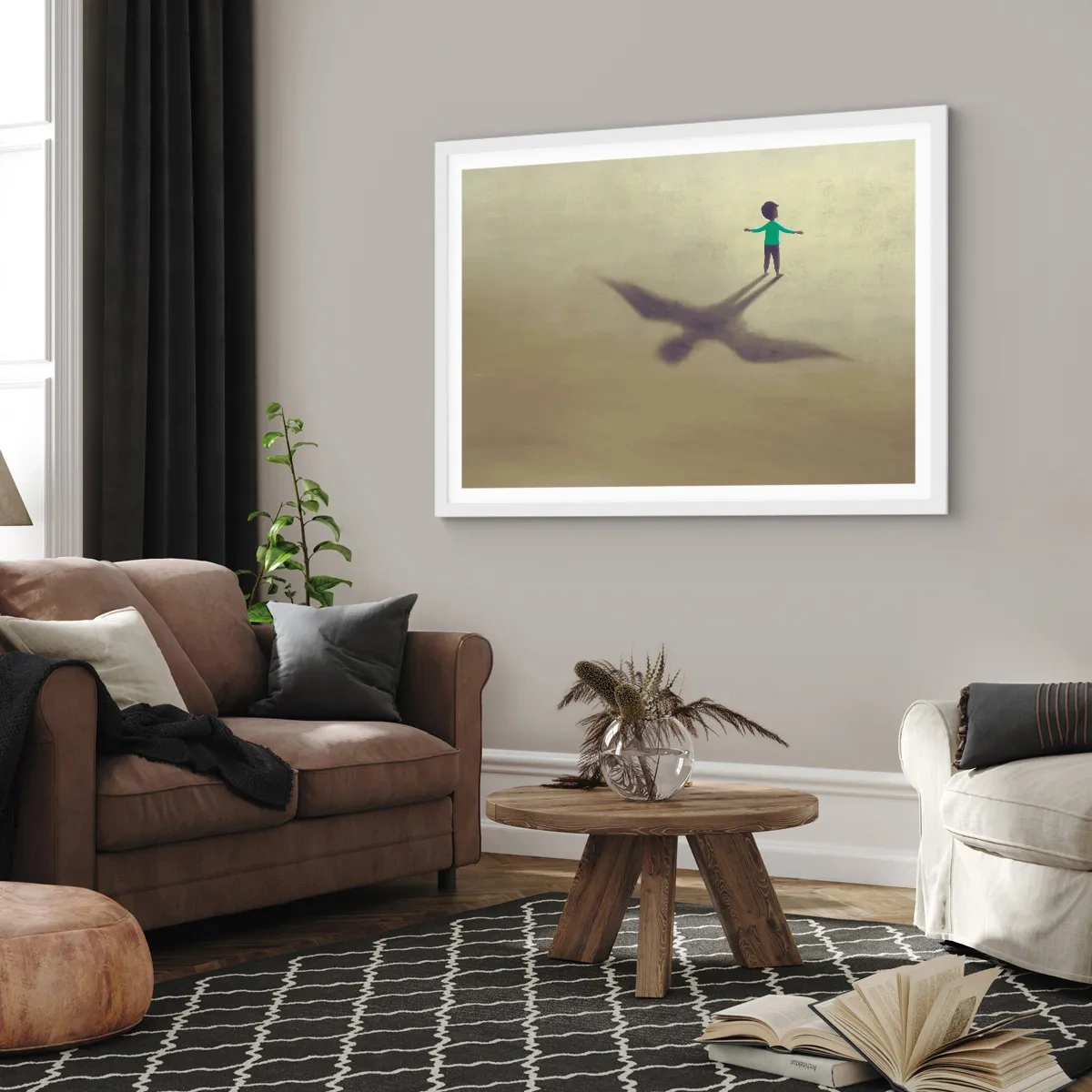 Pôster em moldura branca - Herói do futuro - 100x70 cm