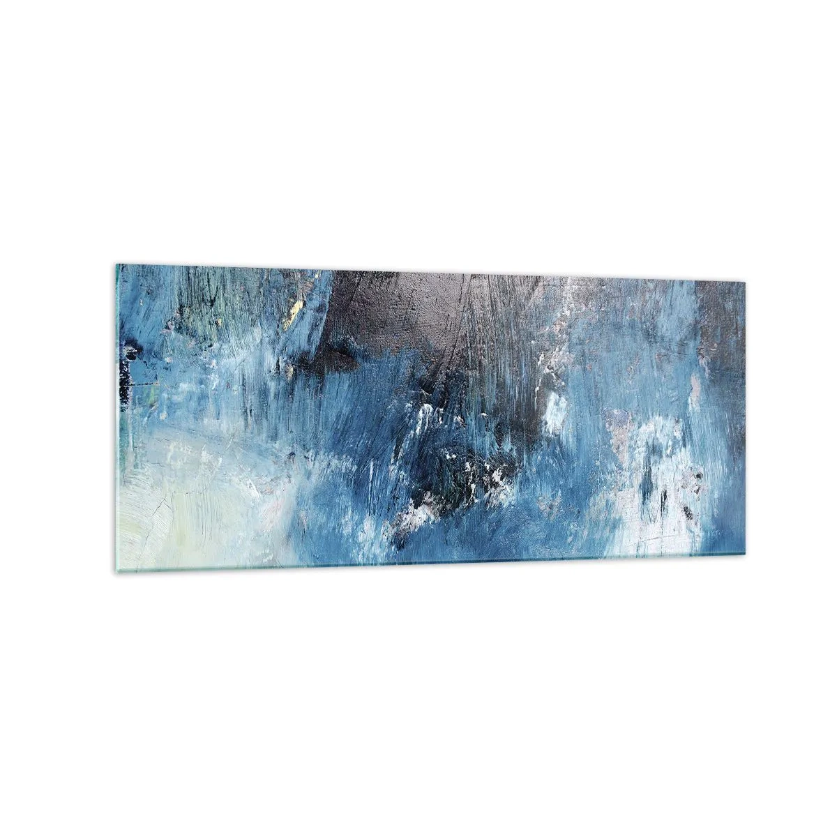 Quadro em vidro - Rapsódia em azul - 120x50 cm