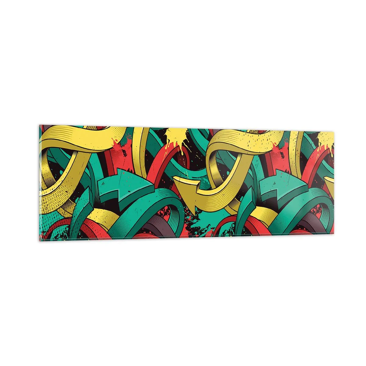 Quadro em vidro - Qual o caminho para o destino? - 90x30 cm