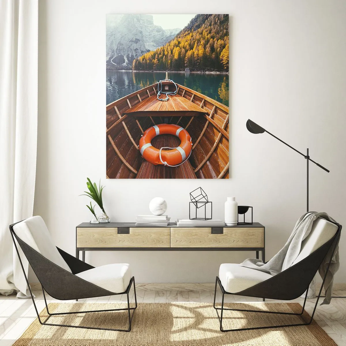 Quadro em vidro - Excursão na montanha - 50x70 cm