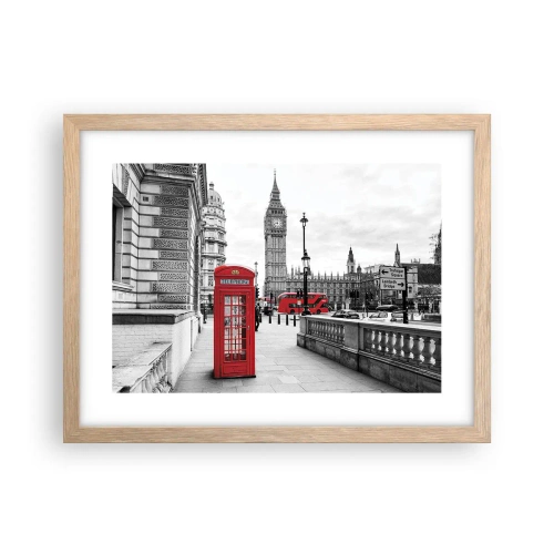 Pôster com moldura de carvalho claro - Sem dúvida, Londres - 40x30 cm