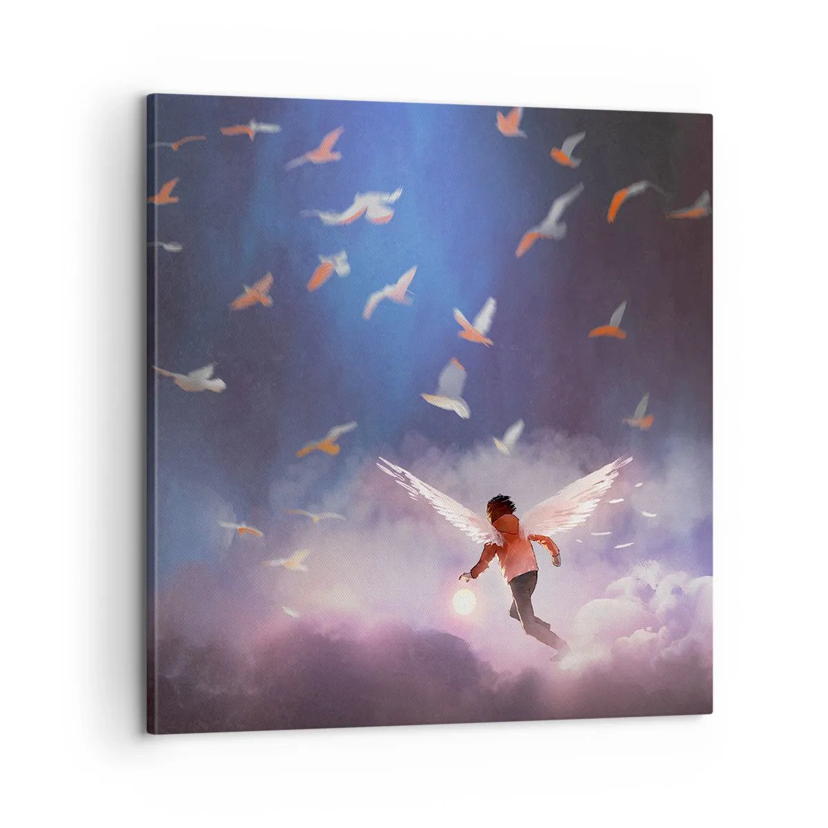 Quadro em tela - É preciso ter imaginação e coragem - 60x60 cm