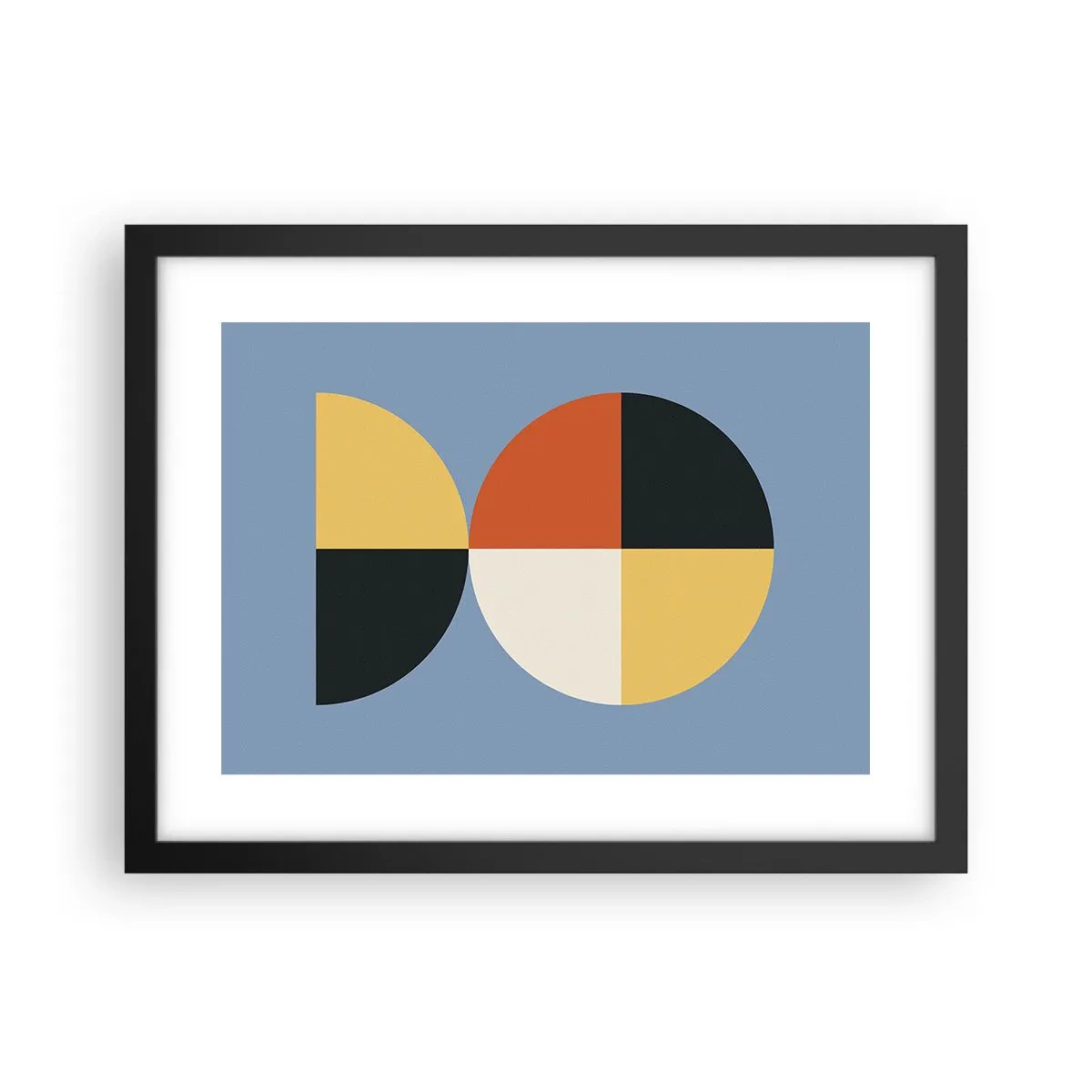 Pôster com moldura preta - Verja e conte - 40x30 cm