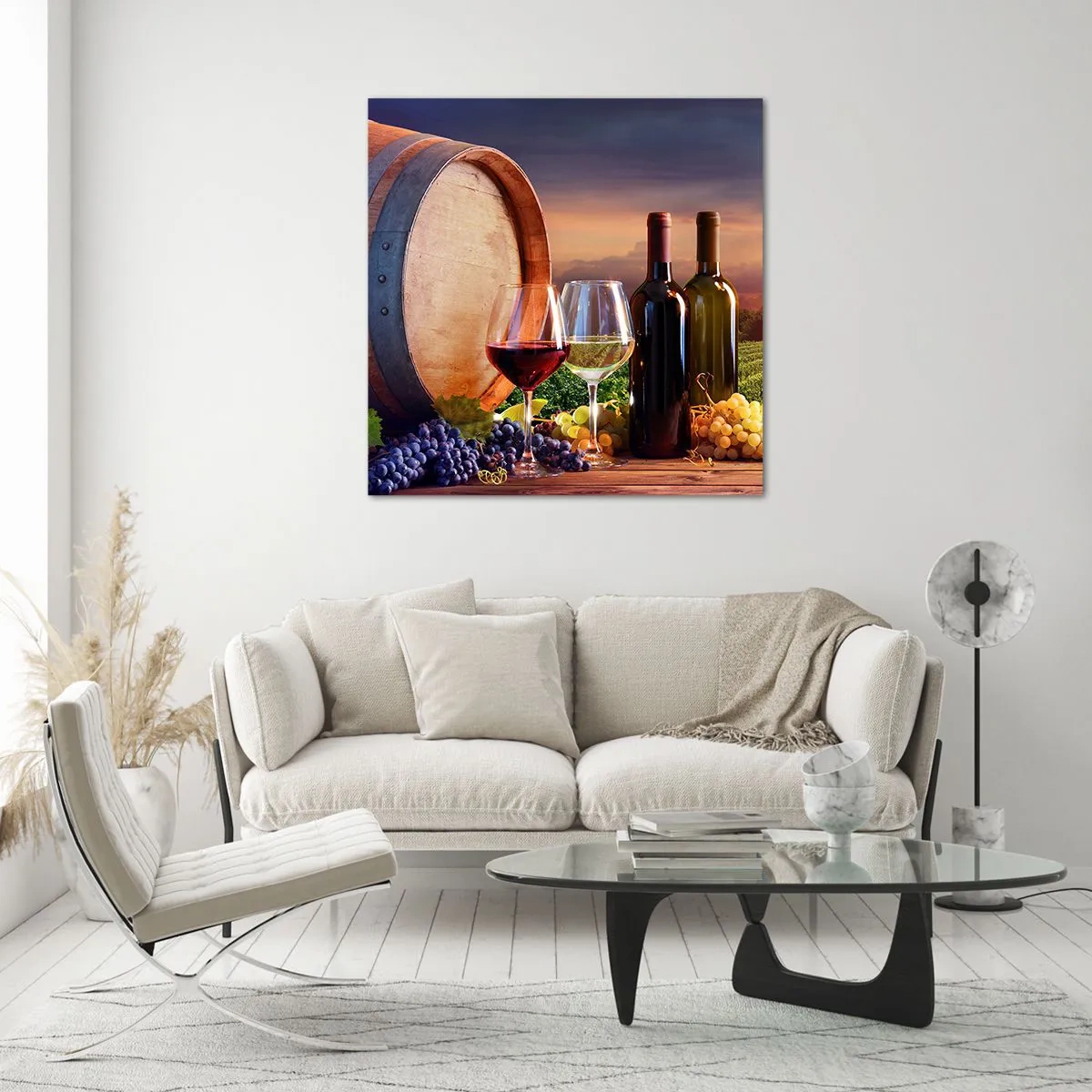 Quadro em vidro - Aqui a vida tem um sabor - 60x60 cm