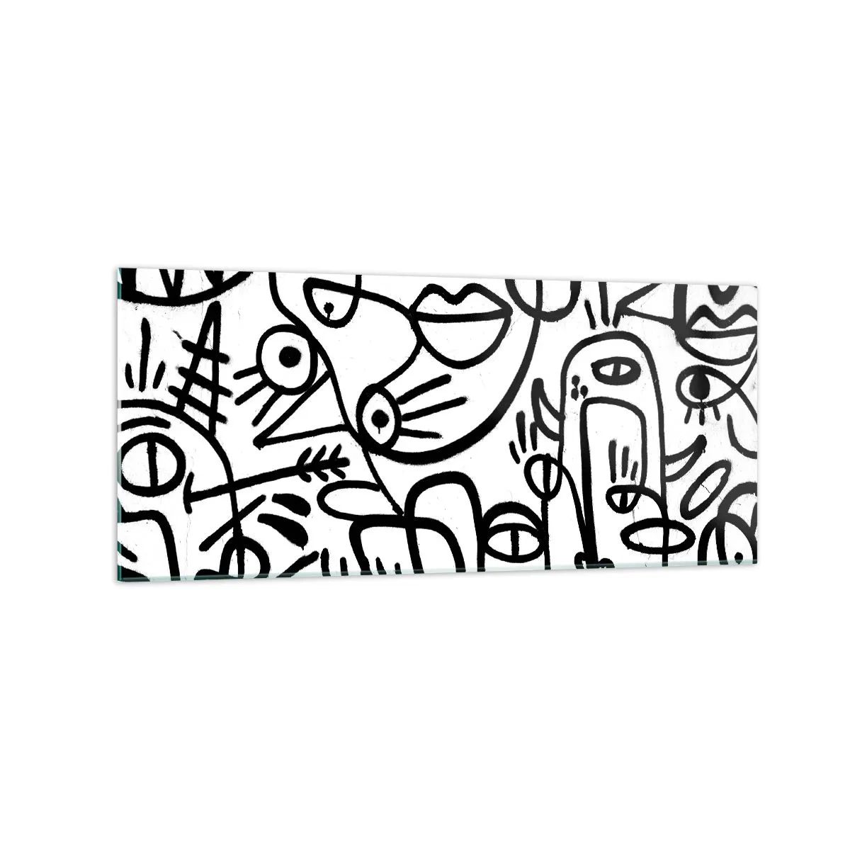 Quadro em vidro - Rostos e miragens - 120x50 cm