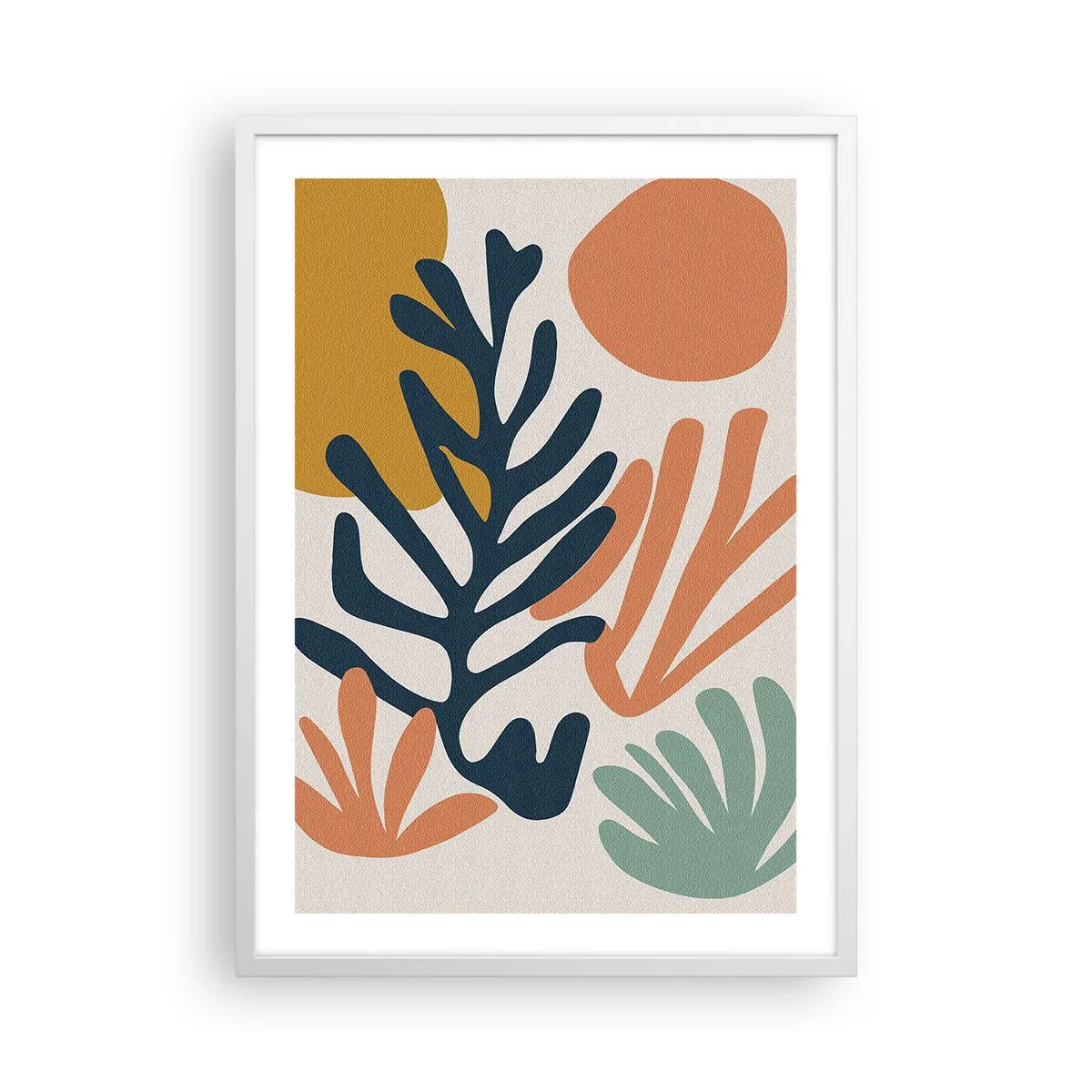 Pôster em moldura branca - Mares de coral - 50x70 cm