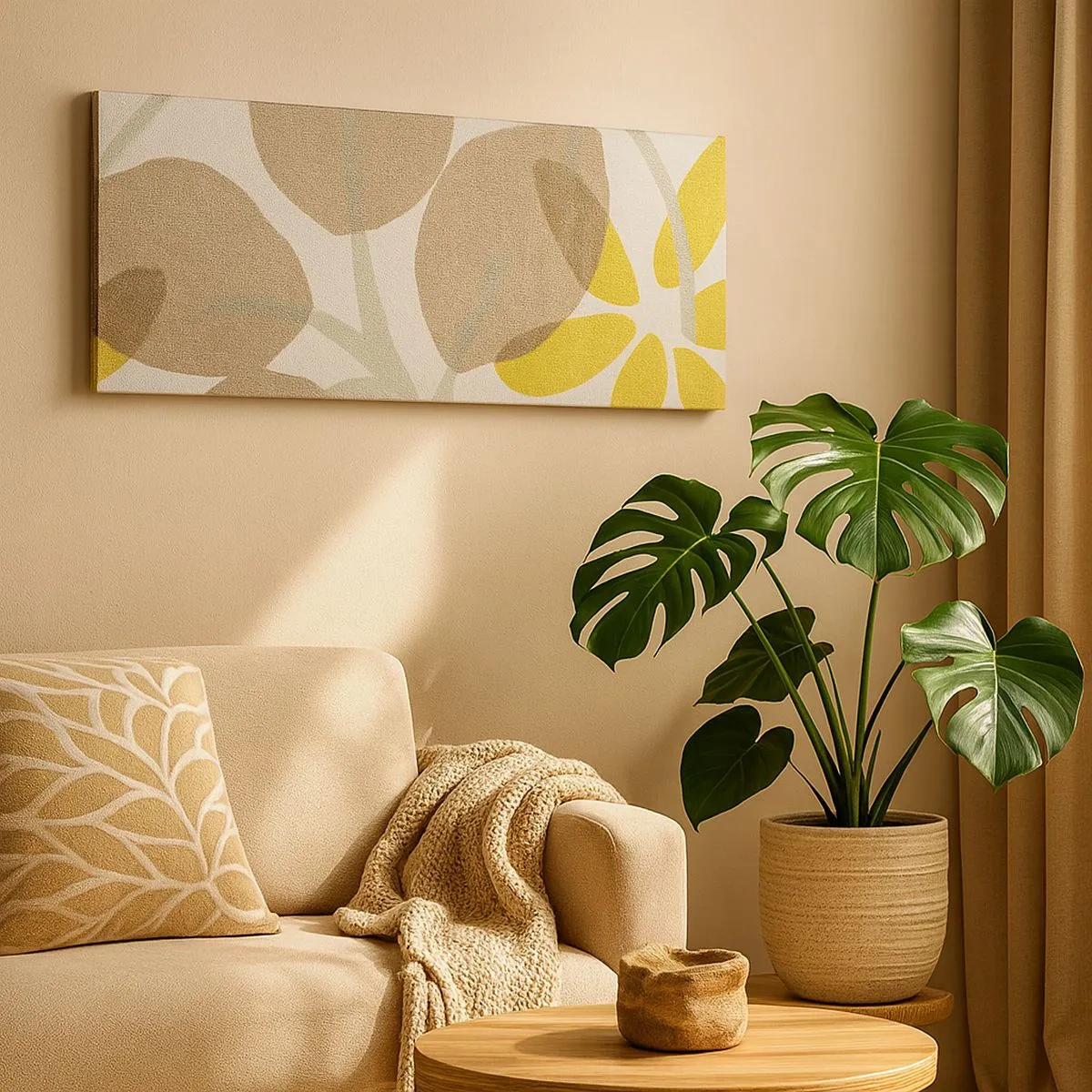 Quadro em tela - Composição a pleno sol - 100x40 cm