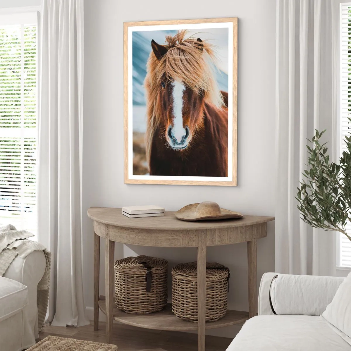 Pôster com moldura de carvalho claro - Sentes a liberdade? - 61x91 cm