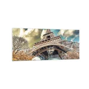 Quadro em vidro - E no outono em Paris... - 120x50 cm