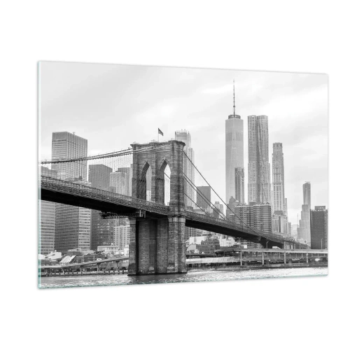 Quadro em vidro - Vibrações de Nova York - 120x80 cm