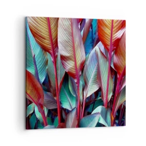 Quadro em tela - Um matagal colorido - 50x50 cm