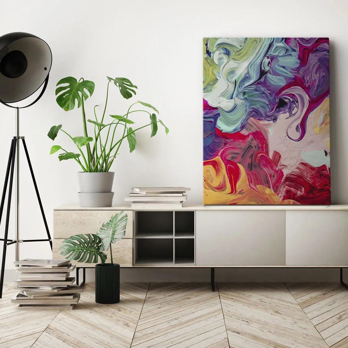 Quadro em tela - O nascimento das cores - 50x70 cm