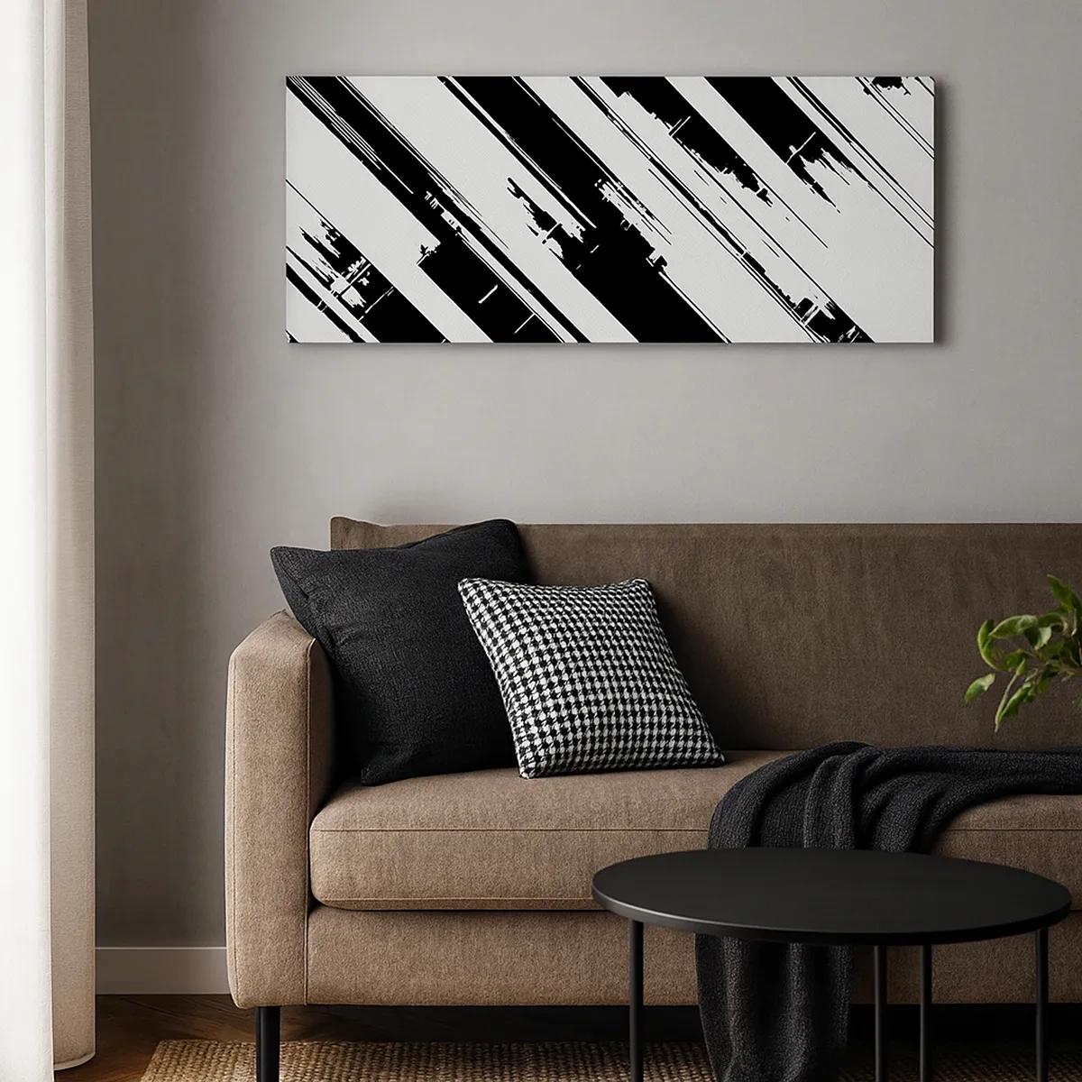 Quadro em tela - Uma composição intensa e dinâmica - 30x30 cm