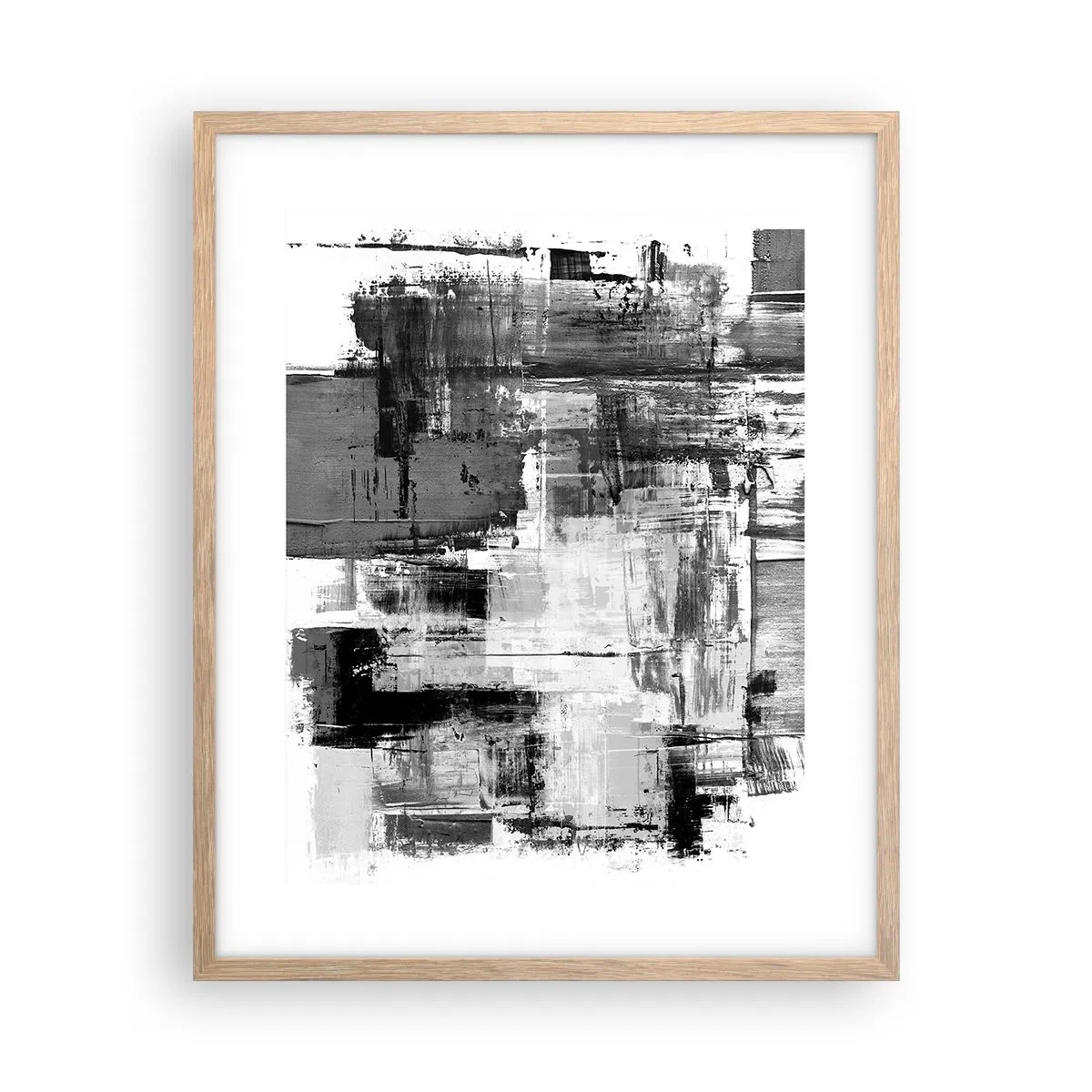 Pôster com moldura de carvalho claro - O cinza é lindo - 40x50 cm