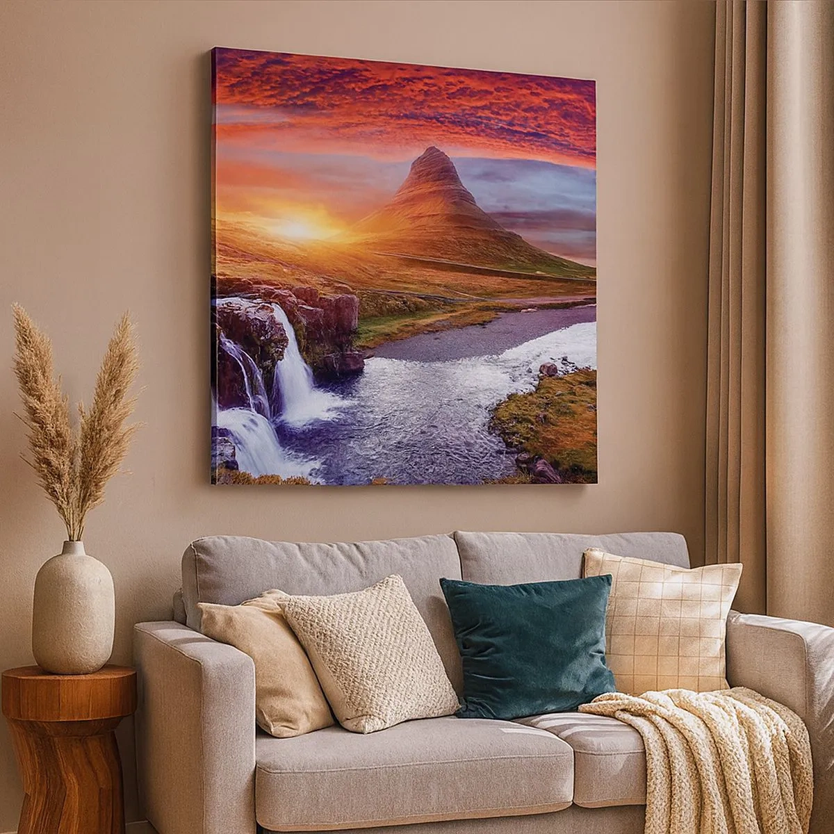 Quadro em tela - A vista da Terra Média - 30x30 cm