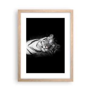 Pôster com moldura de carvalho claro - Selvagem e tranquilo - 30x40 cm