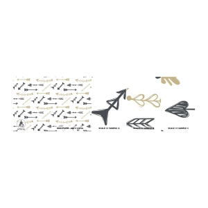 Amostra de papel de parede autocolante Deluxe Sticker - O sonho do arqueiro - Abstração, Seta, Boho - 100x30 cm