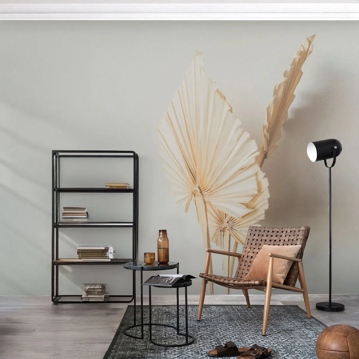 Papel de Parede Standard Eco - Quando precisas de alívio - Brilhante, Minimalismo, Folha - 250x175 cm