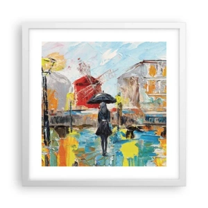 Pôster em moldura branca - Lendas parisienses - 40x40 cm