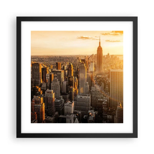 Pôster com moldura preta - Crescer ao sol - 40x40 cm