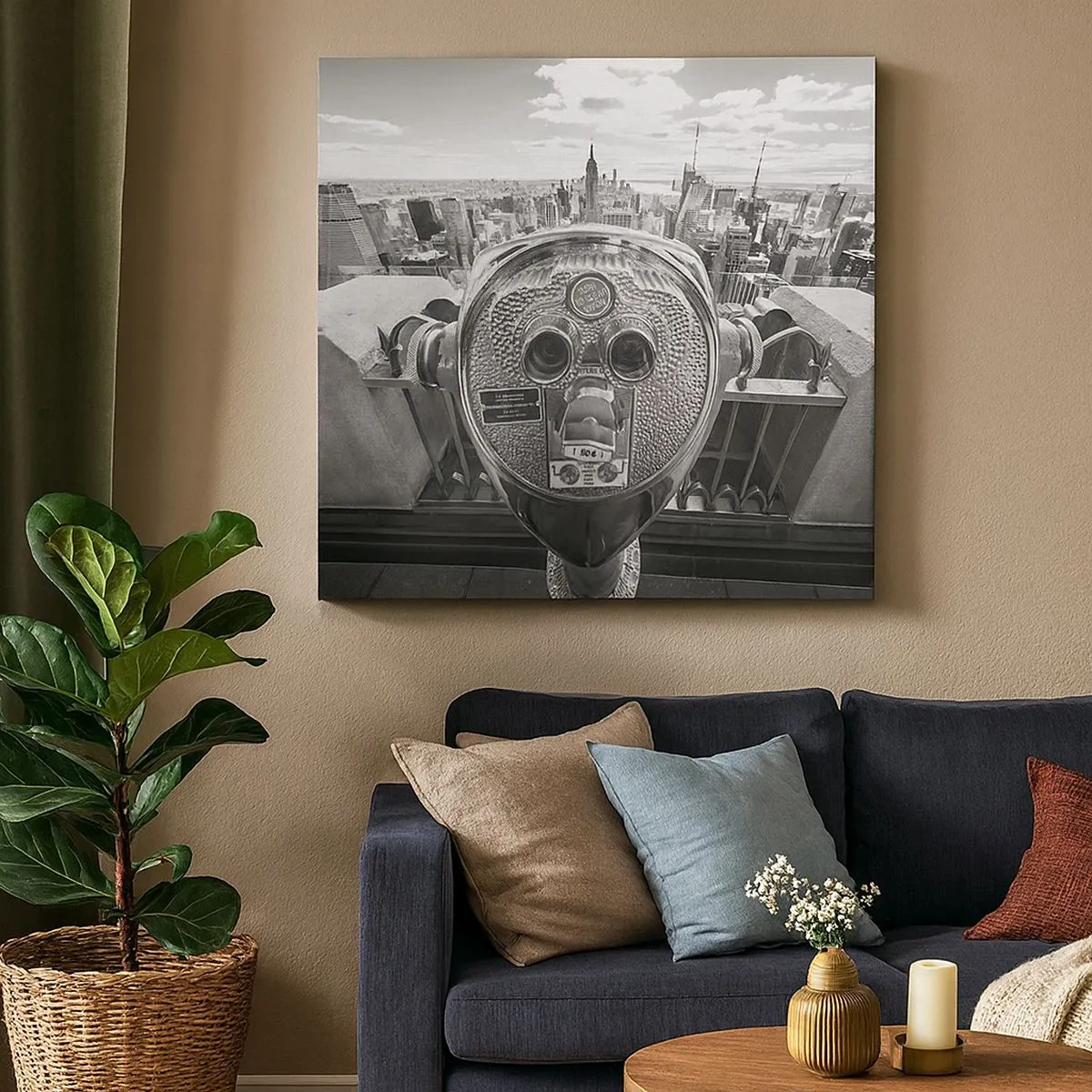 Quadro em tela - A cidade das cidades - 30x30 cm