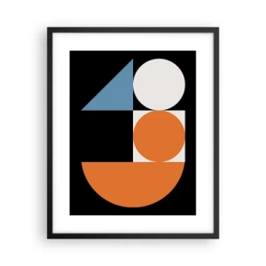 Pôster com moldura preta - Disposição das figuras - 40x50 cm