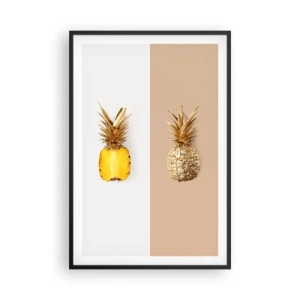 Pôster com moldura preta - Ananás para nós - 61x91 cm