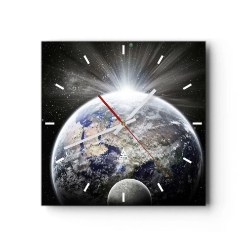 Relógio de parede - Relógio em vidro - Em pleno esplendor - 30x30 cm