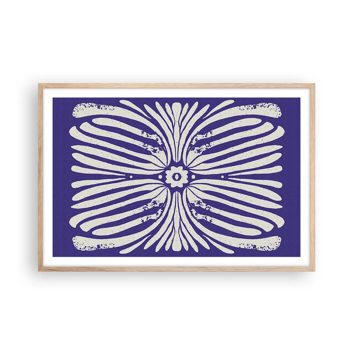 Pôster com moldura de carvalho claro - Inspirações étnicas - 91x61 cm