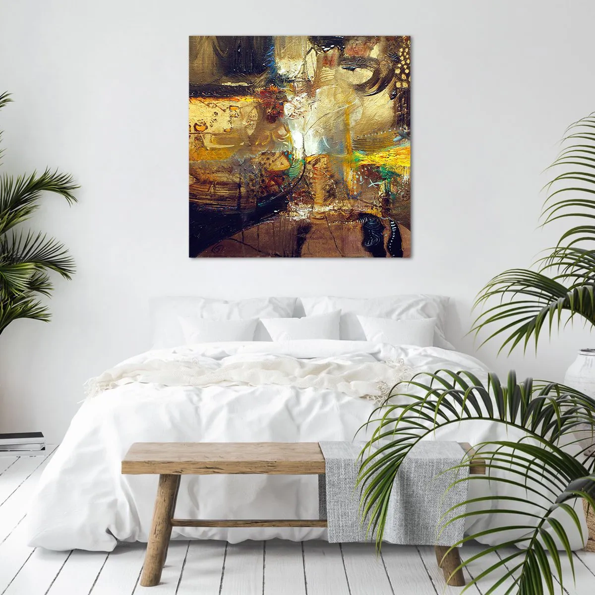 Quadro em tela - Frio, mais quente, quente - 50x50 cm