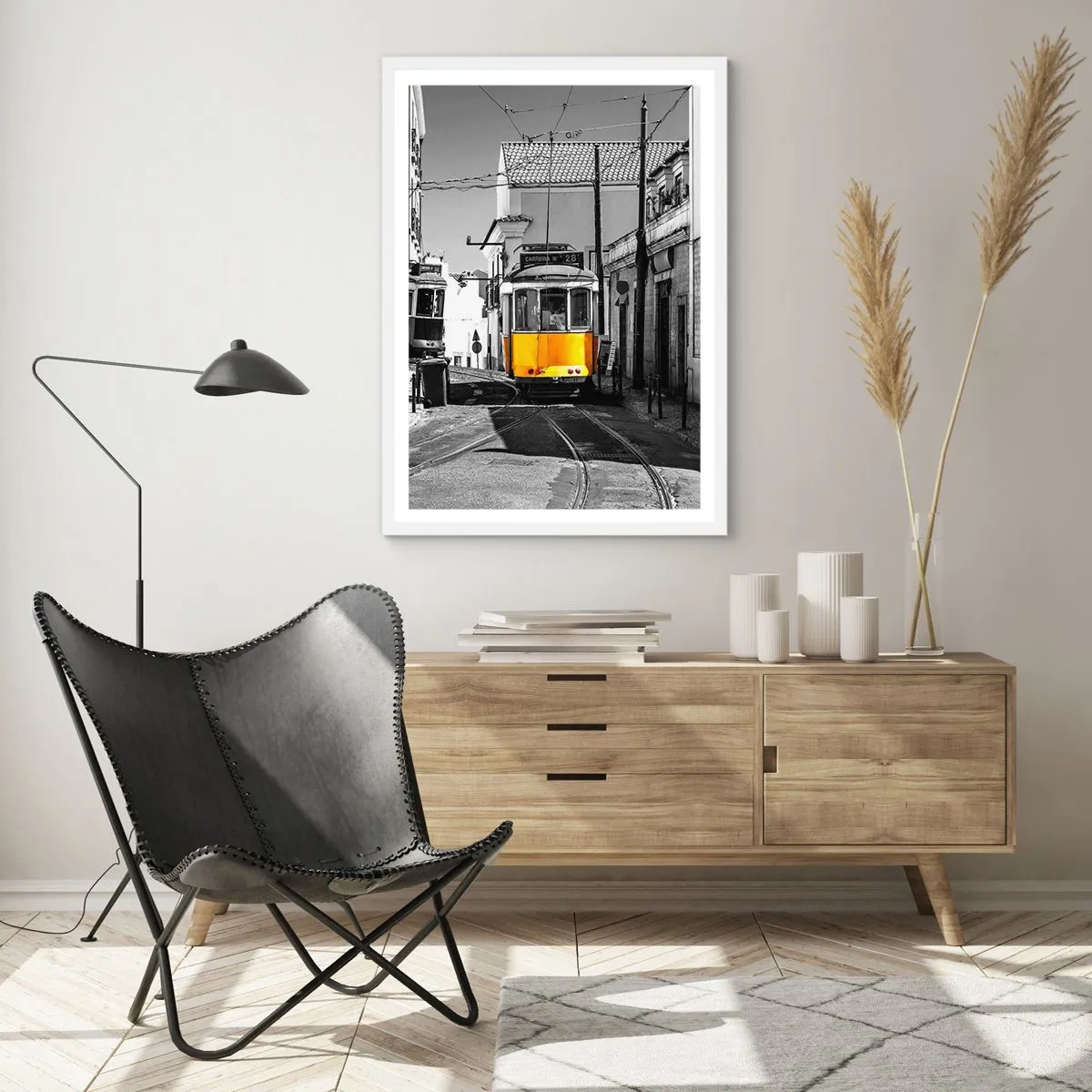 Pôster em moldura branca - O Espírito de Lisboa - 30x40 cm