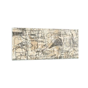Quadro em vidro - À espera de ser decifrado - 120x50 cm