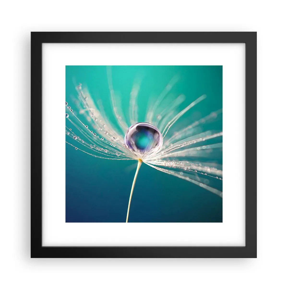 Pôster com moldura preta - Momento místico - 30x30 cm