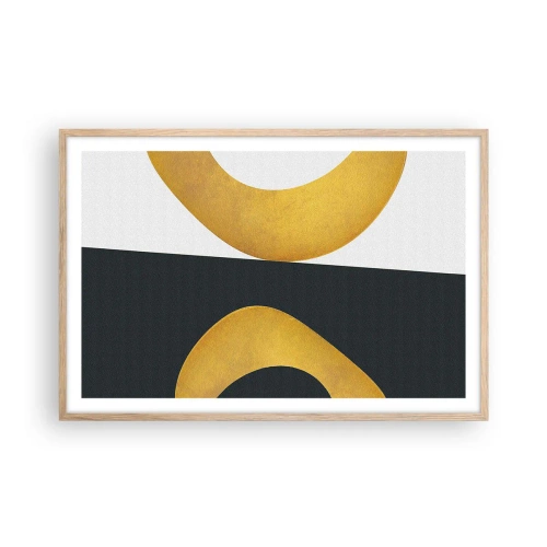 Pôster com moldura de carvalho claro - Primeiro: ouro - 91x61 cm