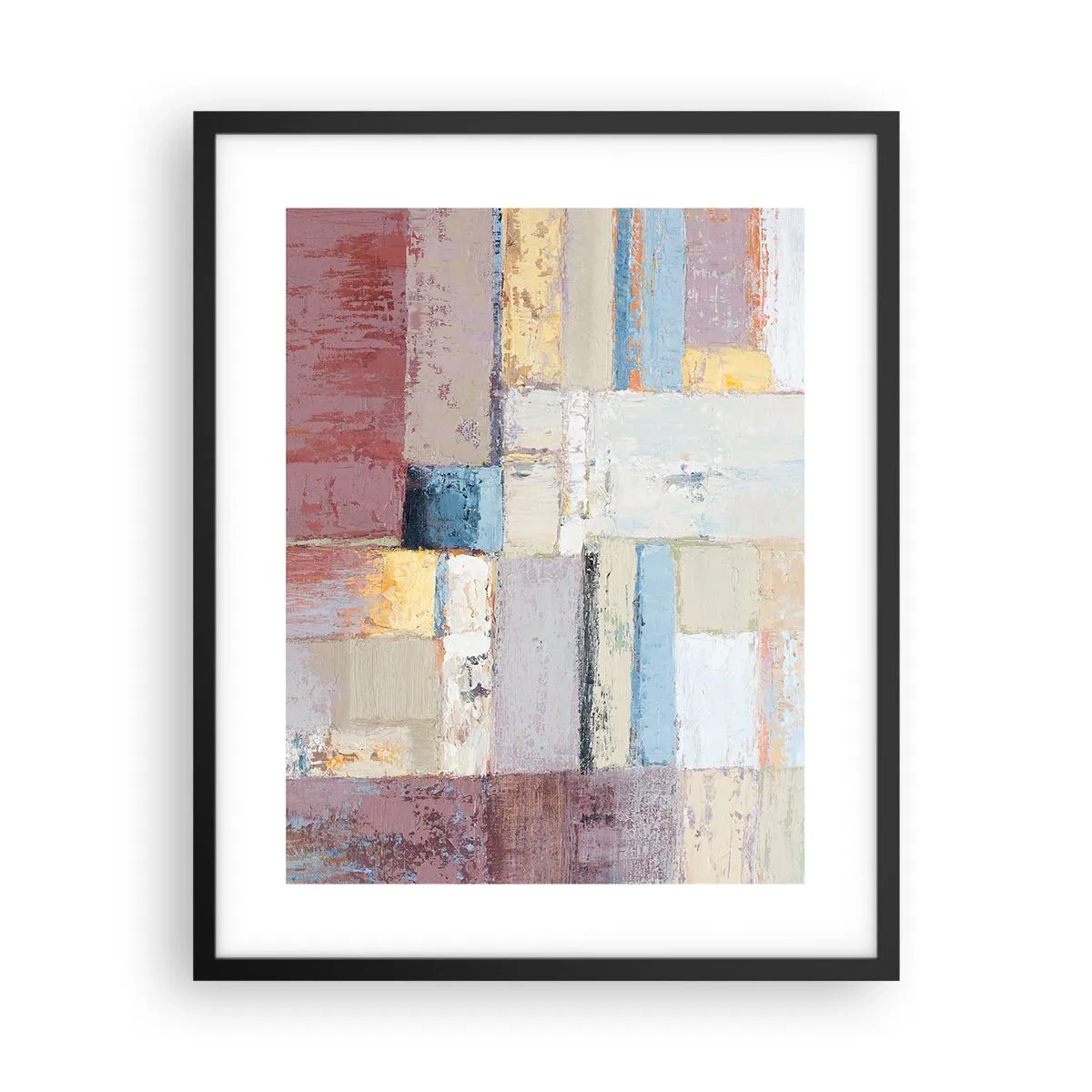 Pôster com moldura preta - A paz da geometria - 40x50 cm