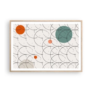 Pôster com moldura de carvalho claro - No espírito da pop art - 100x70 cm