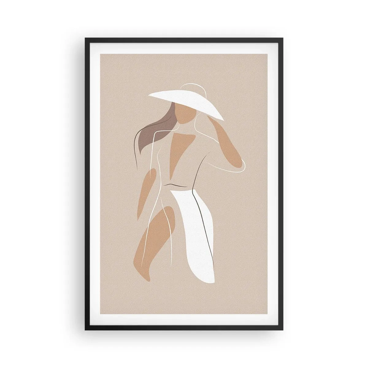 Pôster com moldura preta - A moda é diversão - 61x91 cm