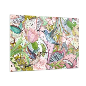 Quadro em vidro - Emaranhados em trepadeiras - 100x70 cm