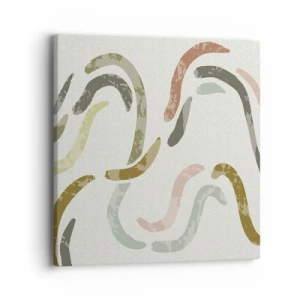 Quadro em tela - Uma alegre dança de abstração - 40x40 cm