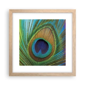 Pôster com moldura de carvalho claro - Olho no olho - 30x30 cm